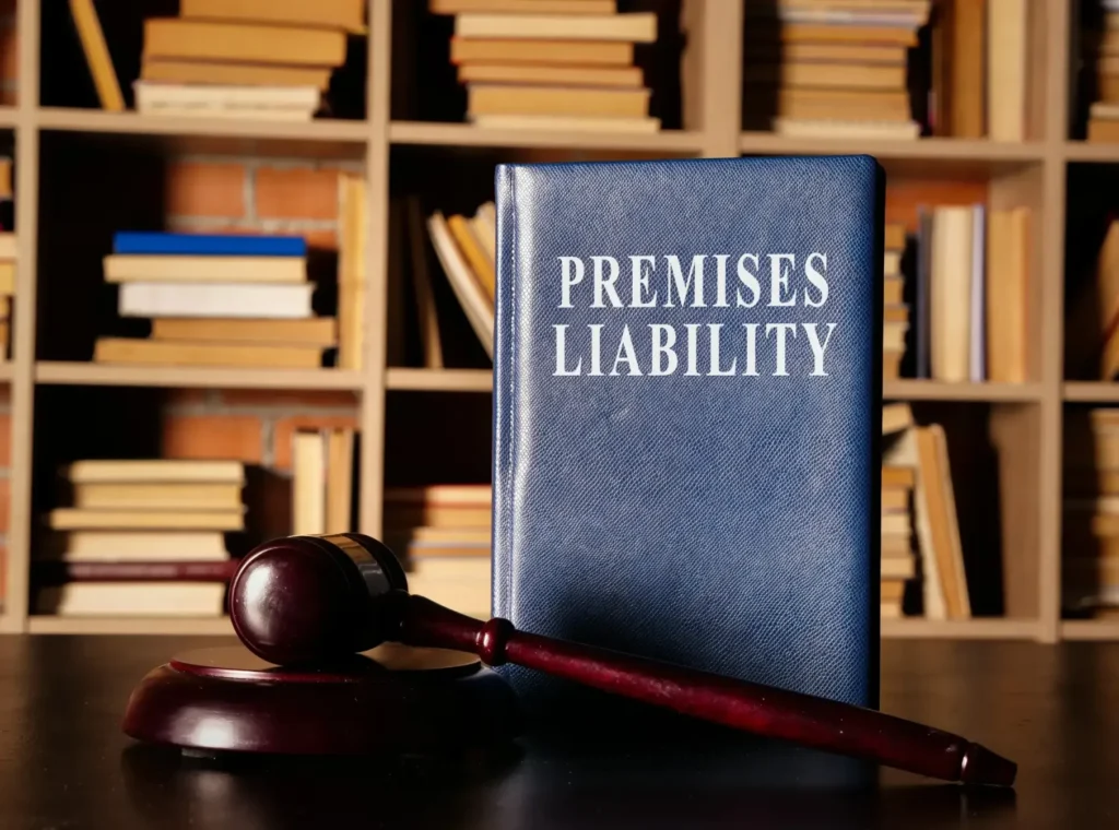 A book that says "Premises Liability" on it.